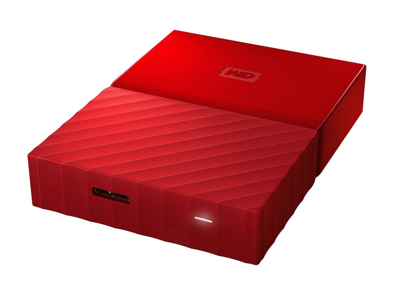 WD 4TB My Passport Portable Hard Drive USB 3.0 Model WDBYFT0040BRD-WESN Red