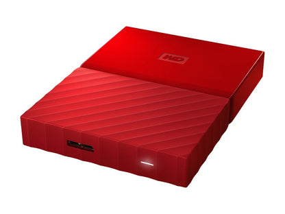 WD 3TB My Passport Portable Hard Drive USB 3.0 Model WDBYFT0030BRD-WESN Red