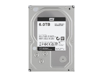 WD Black 6TB Performance Desktop Hard Disk Drive - 7200 RPM SATA 6Gb/s 128MB Cache 3.5 Inch - WD6002FZWX