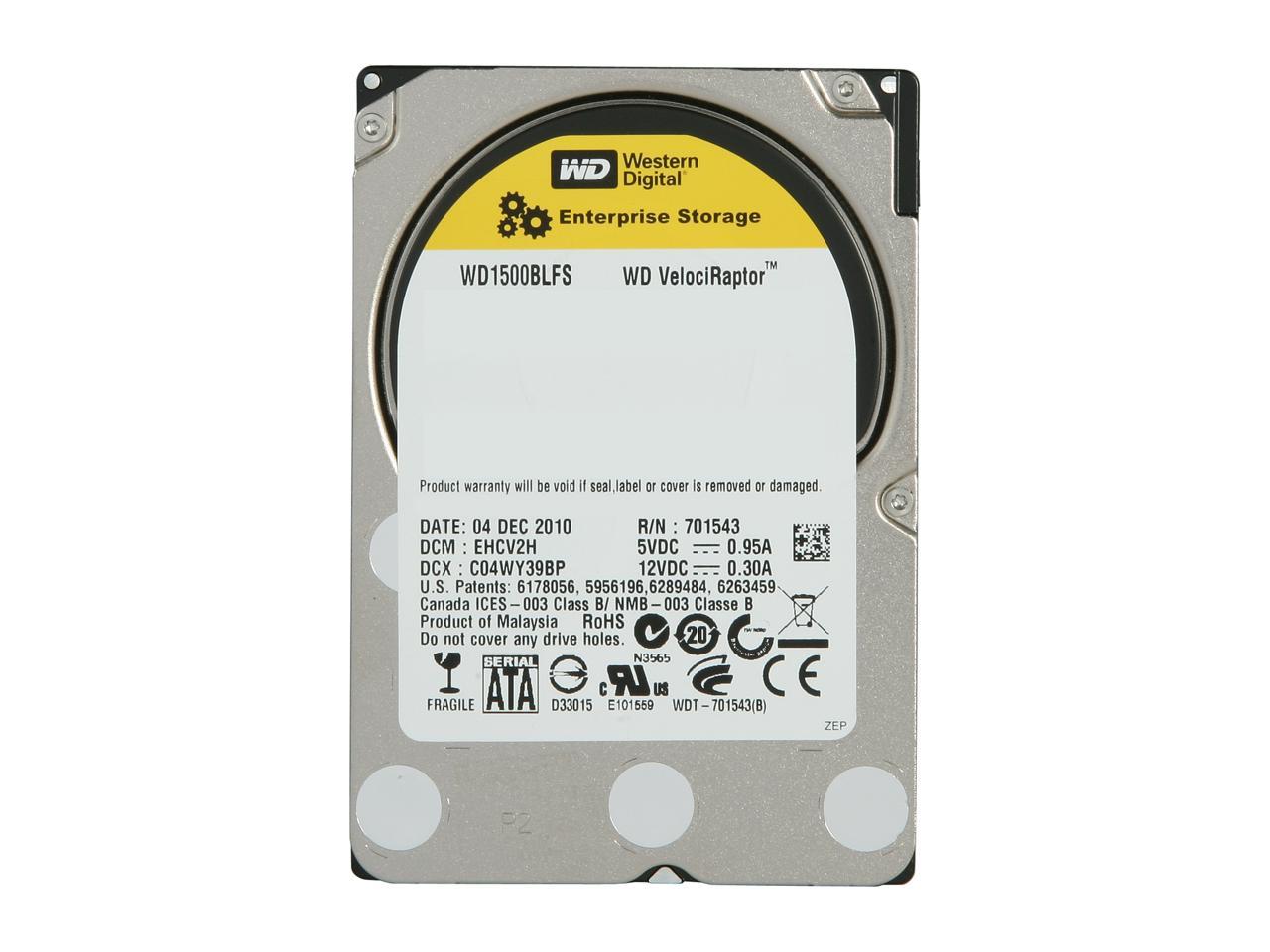 WD WD VelociRaptor WD1500BLFS 150GB 10000 RPM 16MB Cache SATA 3.0Gb/s 2.5" Enterprise Hard Drive Bare Drive