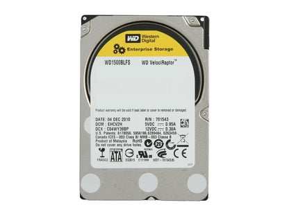 WD WD VelociRaptor WD1500BLFS 150GB 10000 RPM 16MB Cache SATA 3.0Gb/s 2.5" Enterprise Hard Drive Bare Drive