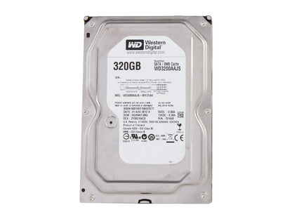 WD Blue WD3200AAJS-FR 320GB 7200 RPM 8MB Cache SATA 3.0Gb/s 3.5" Internal Hard Drive Bare Drive