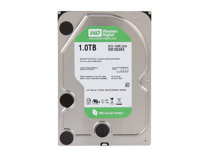 WD WD Green WD10EARX 1TB IntelliPower 64MB Cache SATA 6.0Gb/s 3.5" Internal Hard Drive -Manufacture Recertified Bare Drive