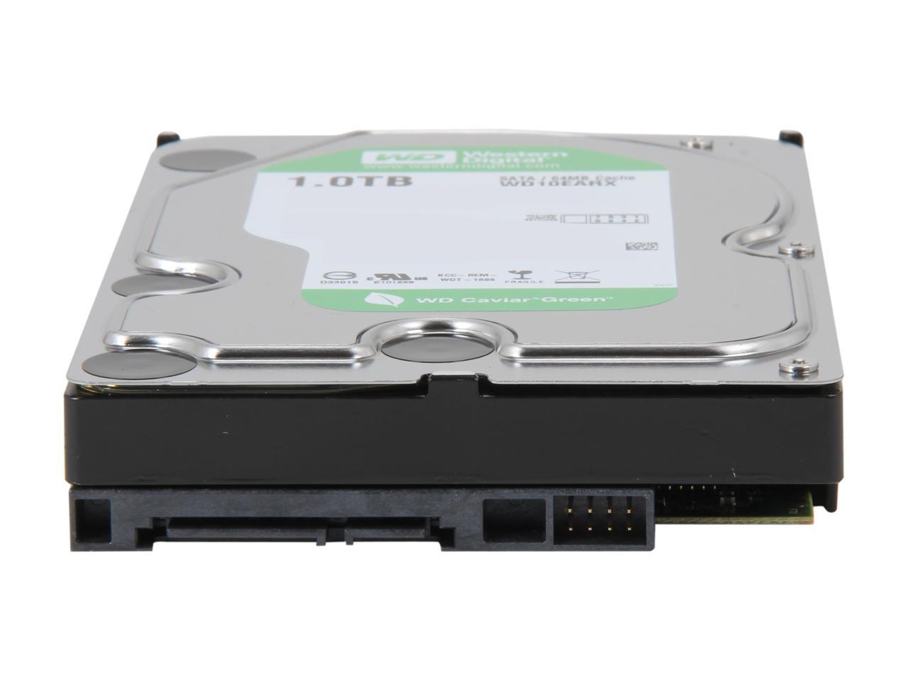 WD WD Green WD10EARX 1TB IntelliPower 64MB Cache SATA 6.0Gb/s 3.5" Internal Hard Drive -Manufacture Recertified Bare Drive