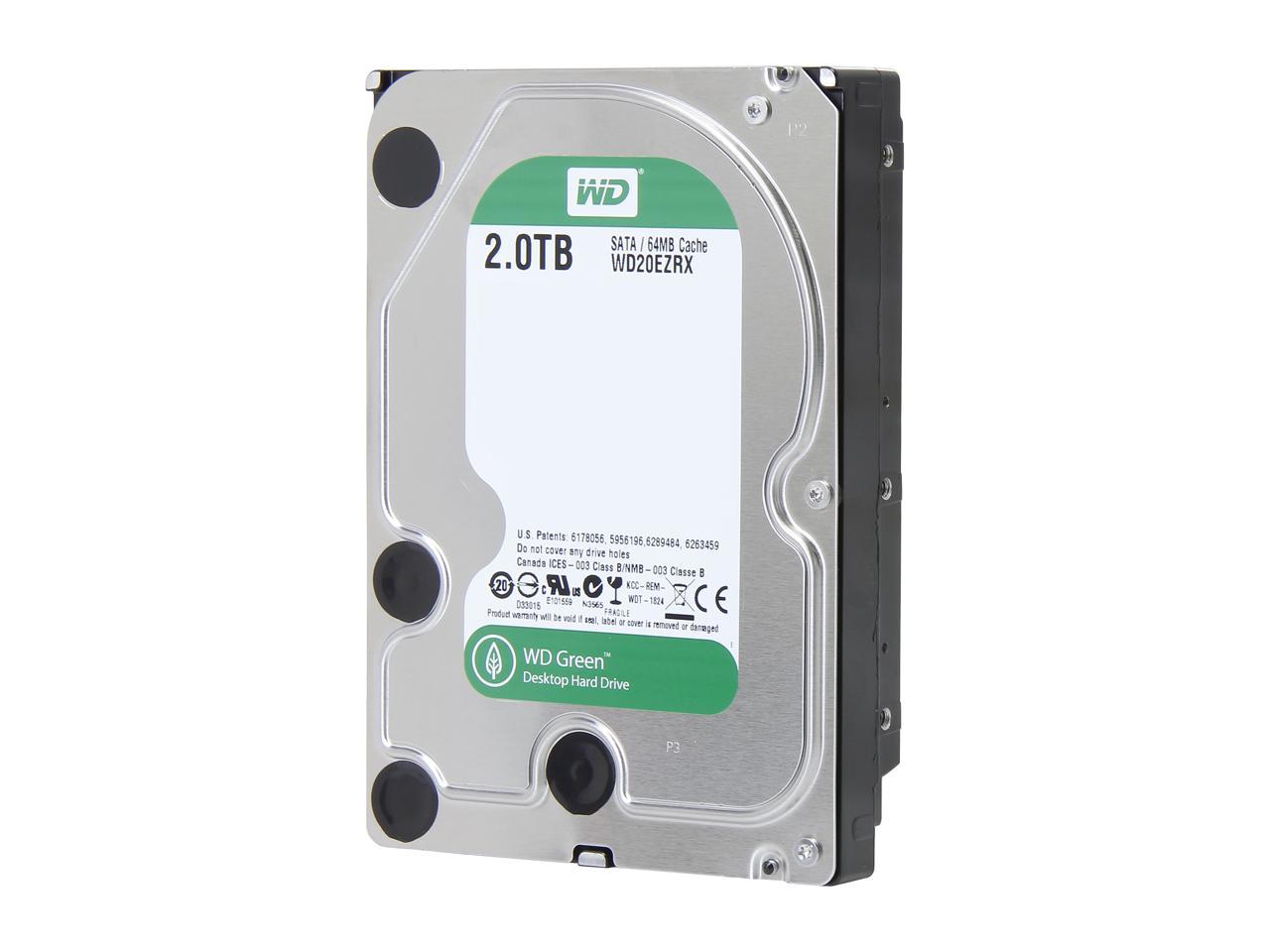 WD Desktop Mainstream WDBH2D0020HNC-NRSN 2TB IntelliPower 64MB Cache SATA 6.0Gb/s 3.5" Internal Hard Drive Retail Kit