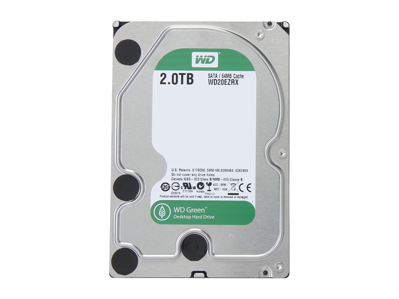 WD Desktop Mainstream WDBH2D0020HNC-NRSN 2TB IntelliPower 64MB Cache SATA 6.0Gb/s 3.5" Internal Hard Drive Retail Kit
