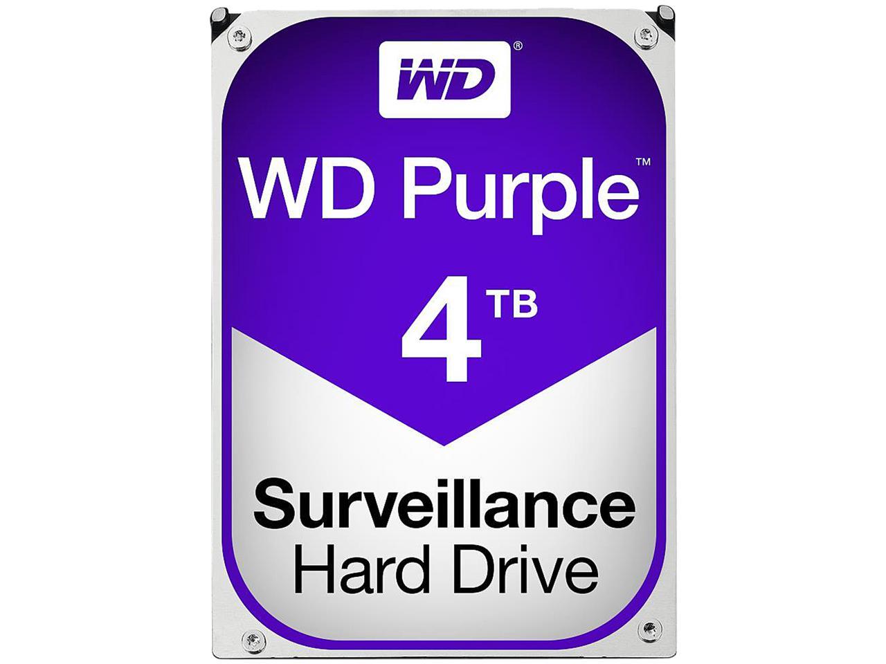 WD Purple 4TB Surveillance Hard Disk Drive - 5400 RPM Class SATA 6Gb/s 64MB Cache 3.5 Inch WD40PURX