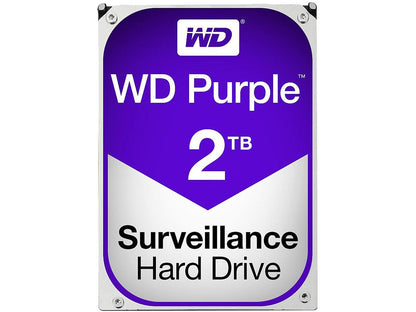WD Purple 2TB Surveillance Hard Disk Drive - 5400 RPM Class SATA 6Gb/s 64MB Cache 3.5 Inch WD20PURX
