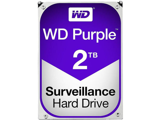 WD Purple 2TB Surveillance Hard Disk Drive - 5400 RPM Class SATA 6Gb/s 64MB Cache 3.5 Inch WD20PURX