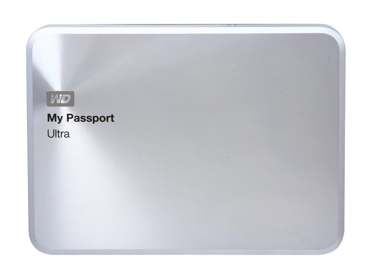 WD 1TB Silver My Passport Ultra Metal Edition Portable External Hard Drive - USB 3.0 - WDBTYH0010BSL-NESN