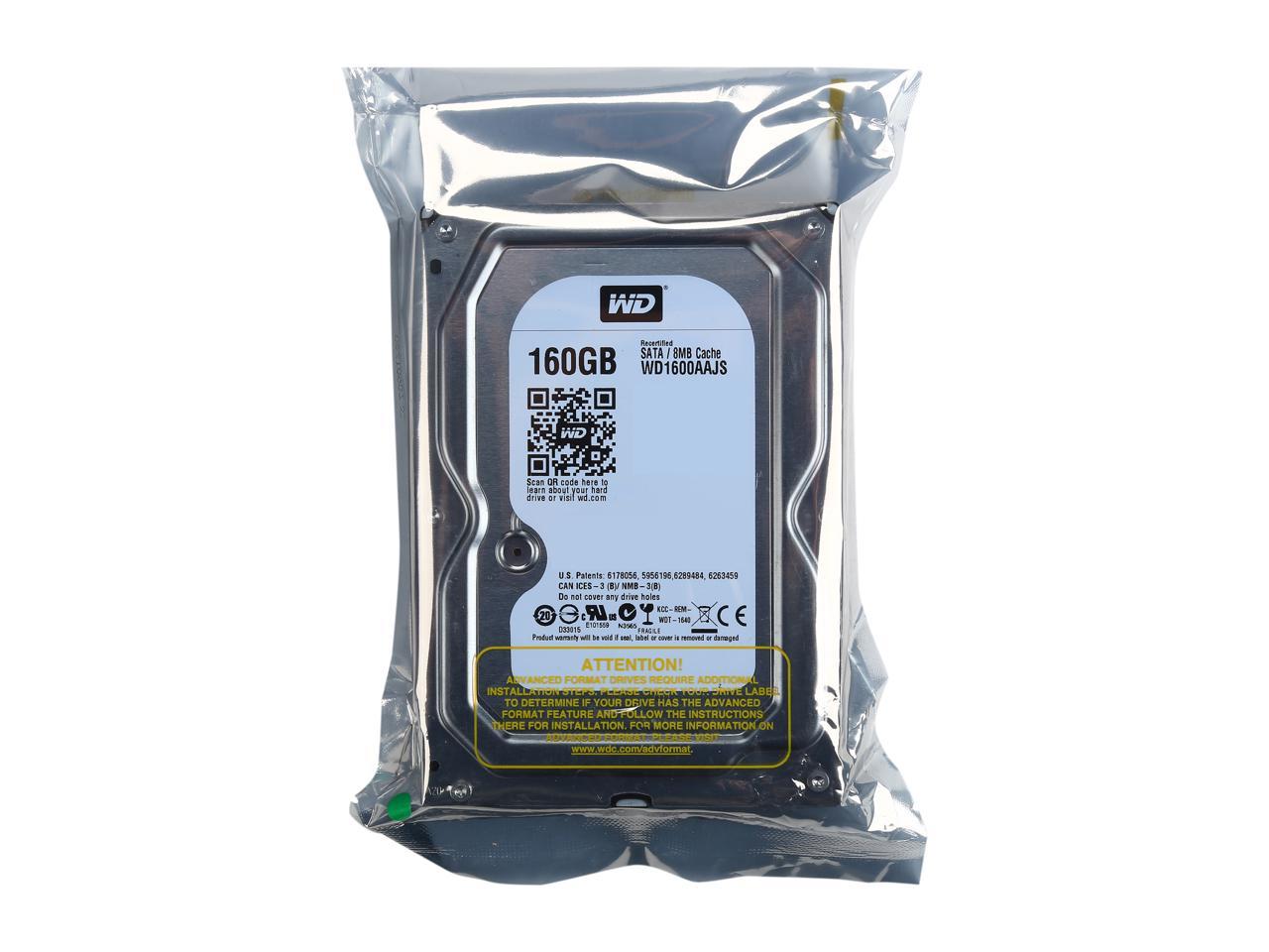 WD WD1600AAJS 160GB 7200 RPM SATA 3.0Gb/s 3.5" Internal Hard Drive