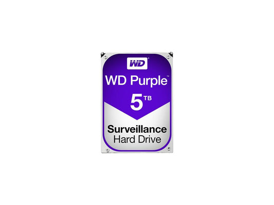 WD Purple WD50PURX 5TB 5400 RPM 64MB Cache SATA 6.0Gb/s 3.5" Internal Surveillance Hard Drive Bare Drive