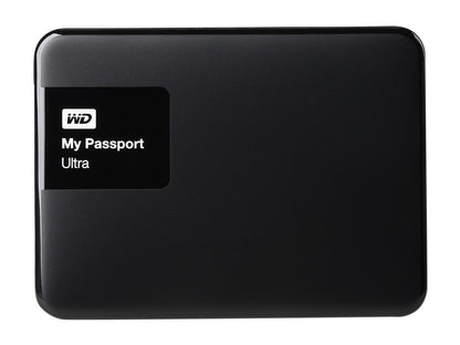 WD 1TB Black My Passport Ultra Portable External Hard Drive - USB 3.0 - WDBGPU0010BBK-NESN