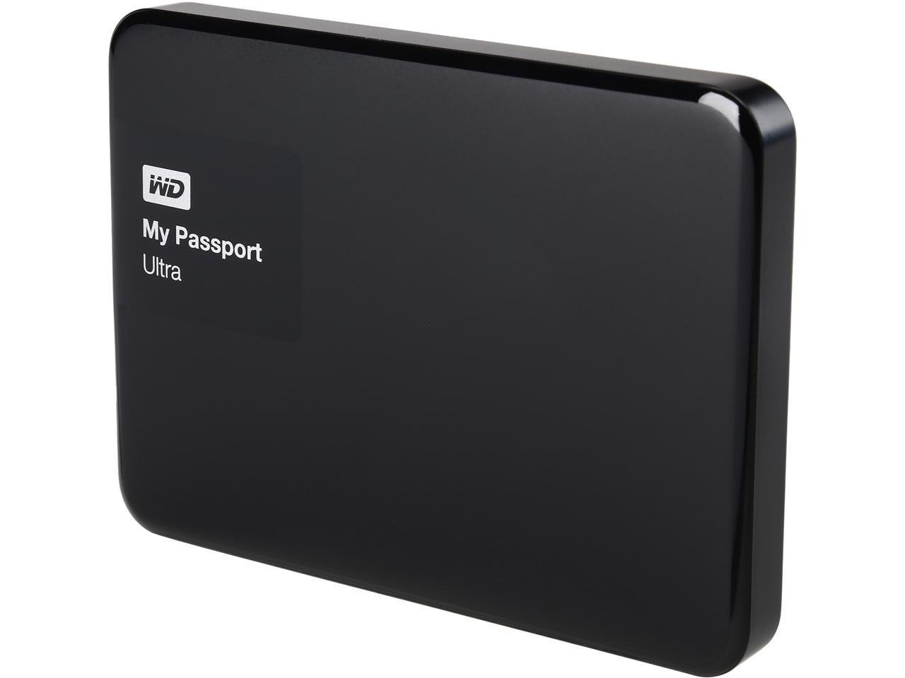 WD 500GB Black My Passport Ultra Portable External Hard Drive - USB 3.0 - WDBWWM5000ABK-NESN