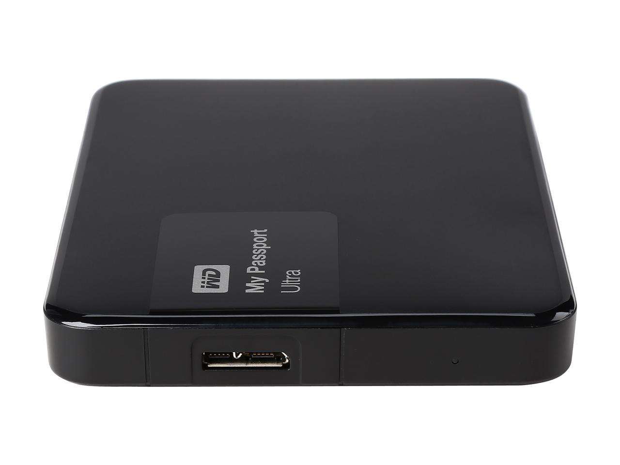 WD 500GB Black My Passport Ultra Portable External Hard Drive - USB 3.0 - WDBWWM5000ABK-NESN