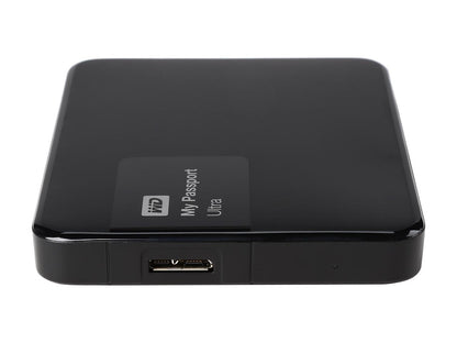 WD 500GB Black My Passport Ultra Portable External Hard Drive - USB 3.0 - WDBWWM5000ABK-NESN