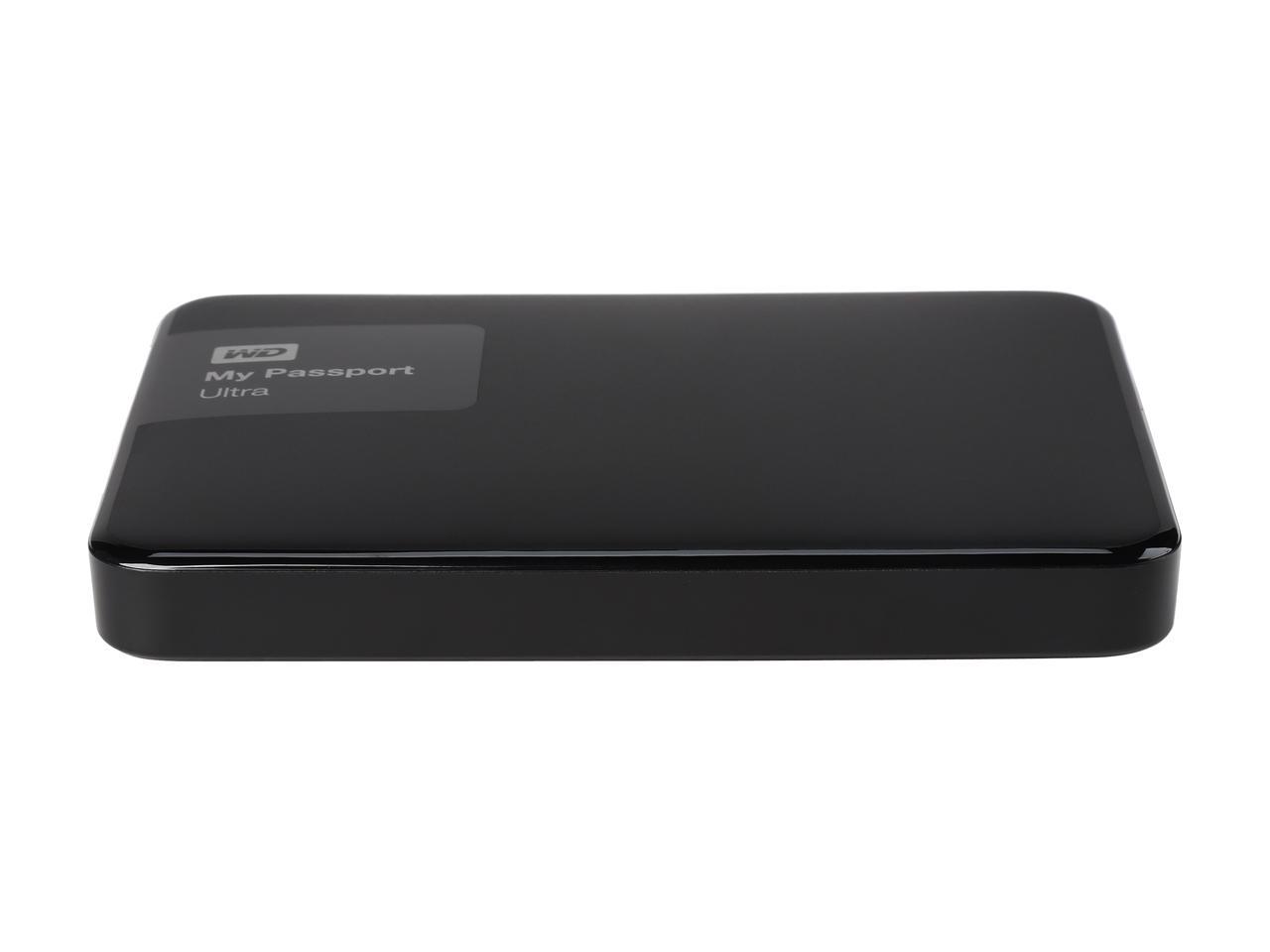 WD 500GB Black My Passport Ultra Portable External Hard Drive - USB 3.0 - WDBWWM5000ABK-NESN