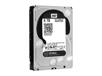 WD Black 6TB Performance Desktop Hard Disk Drive - 7200 RPM SATA 6Gb/s 128MB Cache 3.5 Inch - WD6001FZWX