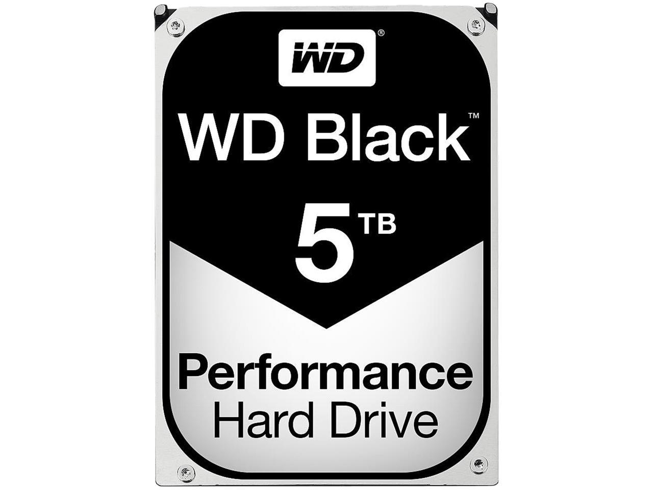 WD Black 5TB Performance Desktop Hard Disk Drive - 7200 RPM SATA 6Gb/s 128MB Cache 3.5 Inch - WD5001FZWX