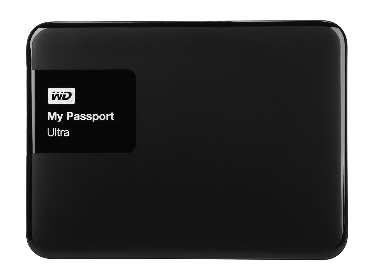 WD 3TB Black My Passport Ultra Portable External Hard Drive - USB 3.0 - WDBBKD0030BBK-NESN