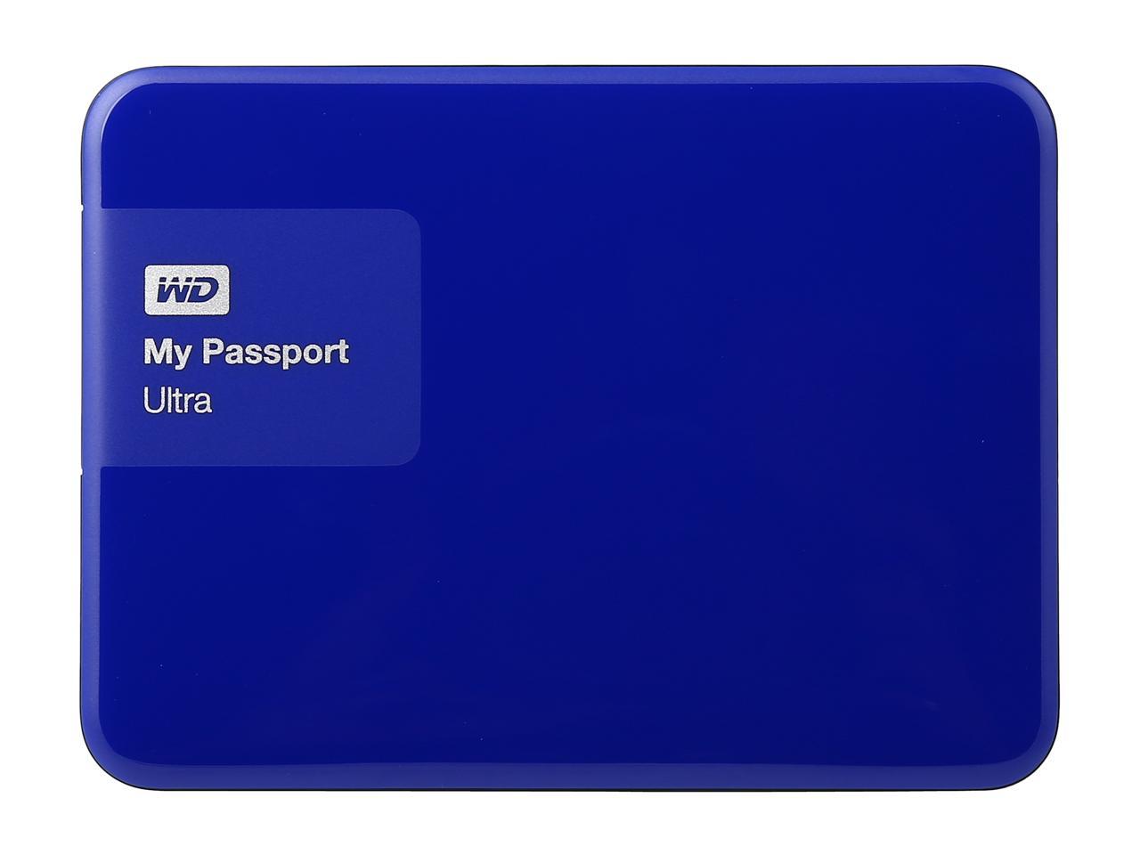 WD 3TB Blue My Passport Ultra Portable External Hard Drive - USB 3.0 - WDBBKD0030BBL-NESN
