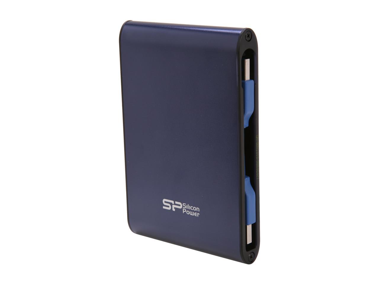 Silicon Power 1TB Armor A80 Portable Hard Drive USB 3.0 Model SP010TBPHDA80S3B Blue