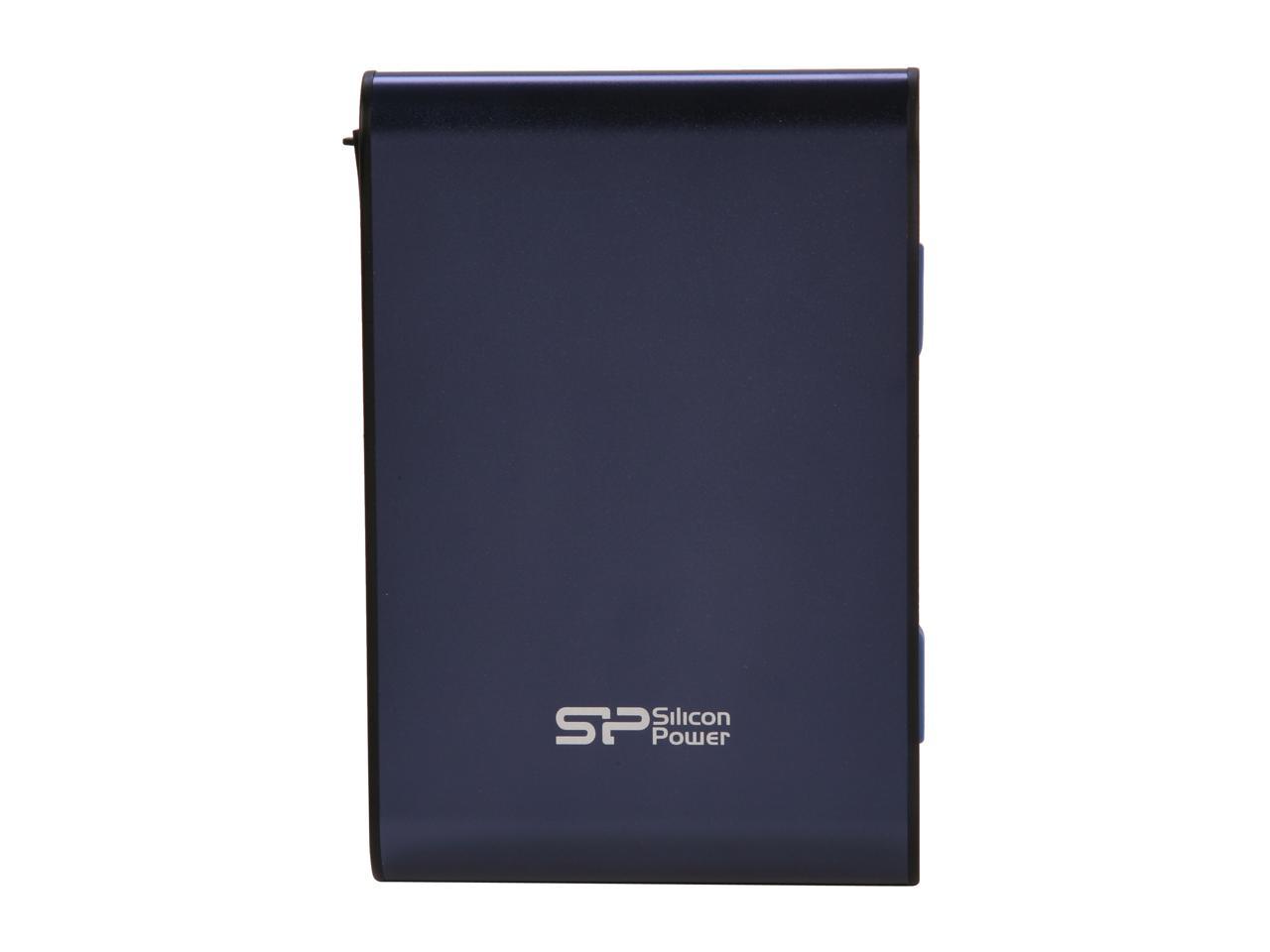 Silicon Power 1TB Armor A80 Portable Hard Drive USB 3.0 Model SP010TBPHDA80S3B Blue