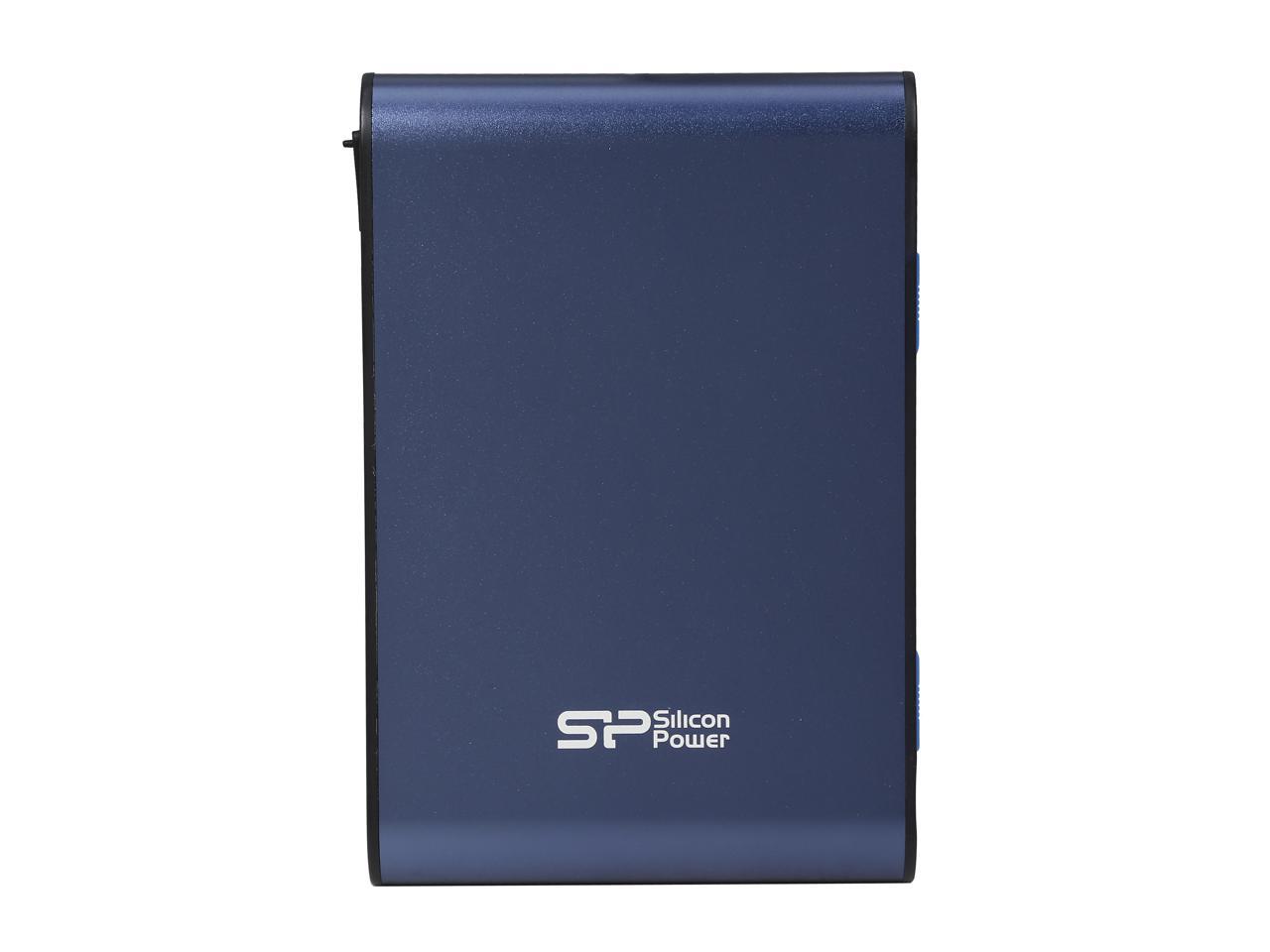 Silicon Power 2TB Armor A80 Portable Hard Drive USB 3.0 Model SP020TBPHDA80S3B Blue