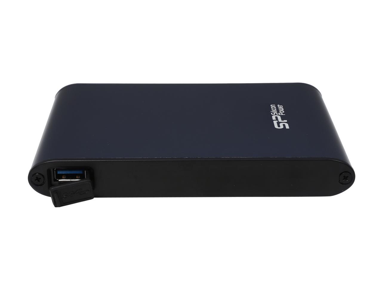 Silicon Power 2TB Armor A80 Portable Hard Drive USB 3.0 Model SP020TBPHDA80S3B Blue