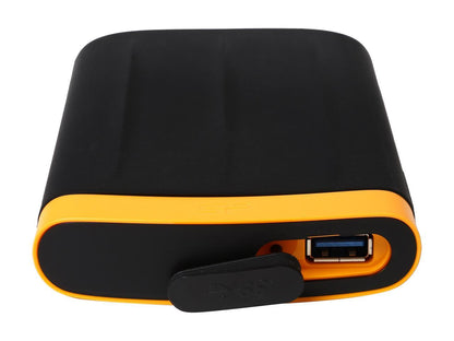 Silicon Power Armor A65 2TB USB3.0 IP67 Water-proof Multiple Shockproof protection Cable storage Design Portable Hard Drive Black