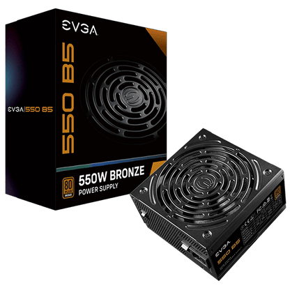 EVGA 550 B5, 80 Plus BRONZE 550W, Fully Modular, EVGA ECO Mode, 5 Year Warranty, Compact 150mm Size, Power Supply 220-B5-0550-V1