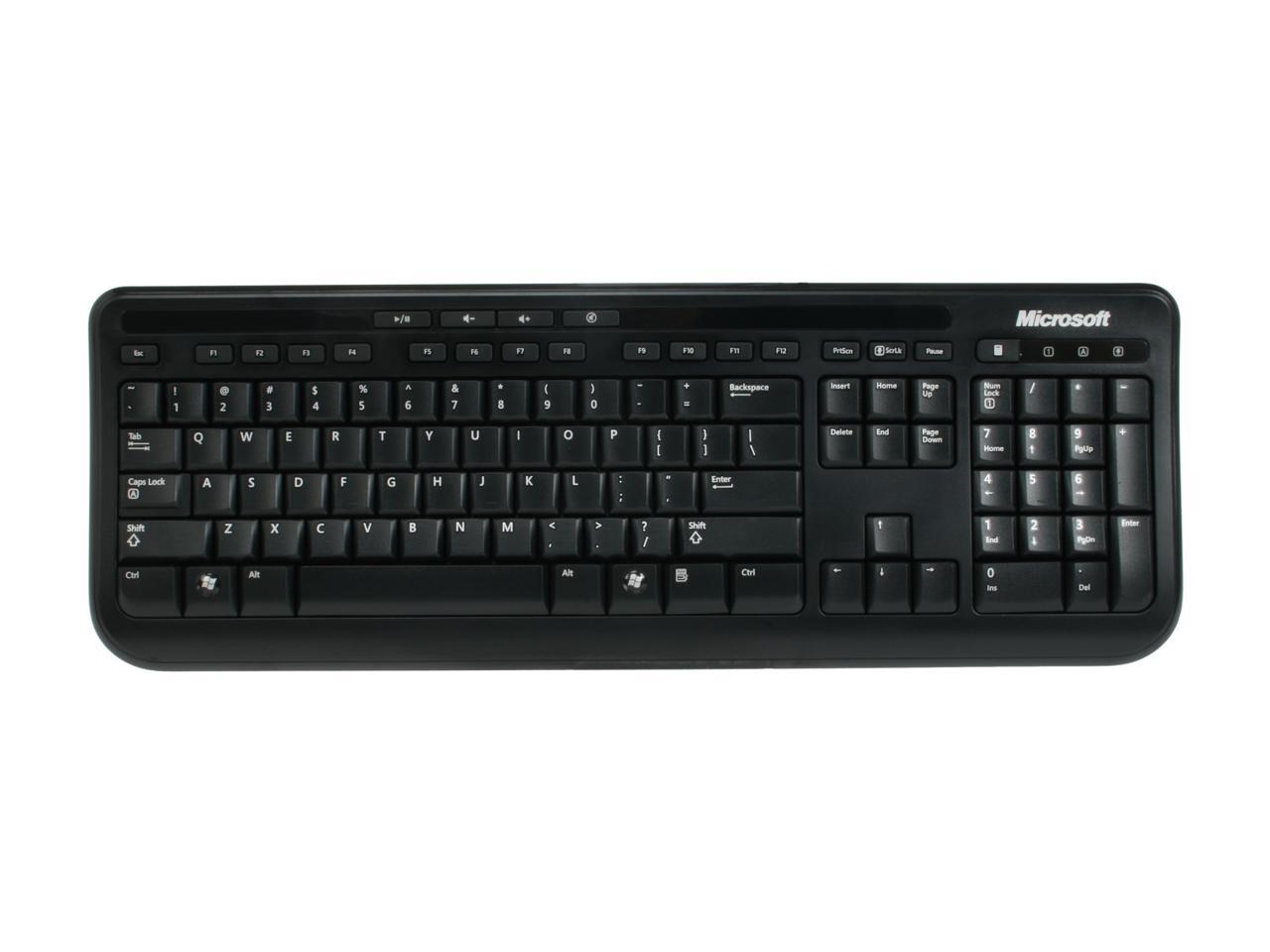 Microsoft Wired Keyboard 600 ANB-00001 Black 104 Normal Keys USB Wired Standard Keyboard
