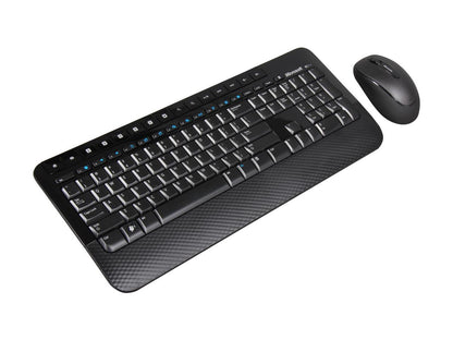 Microsoft Wireless Desktop 2000 M7J-00001 Black 104 Normal Keys USB RF Wireless Ergonomic Keyboard & Mouse