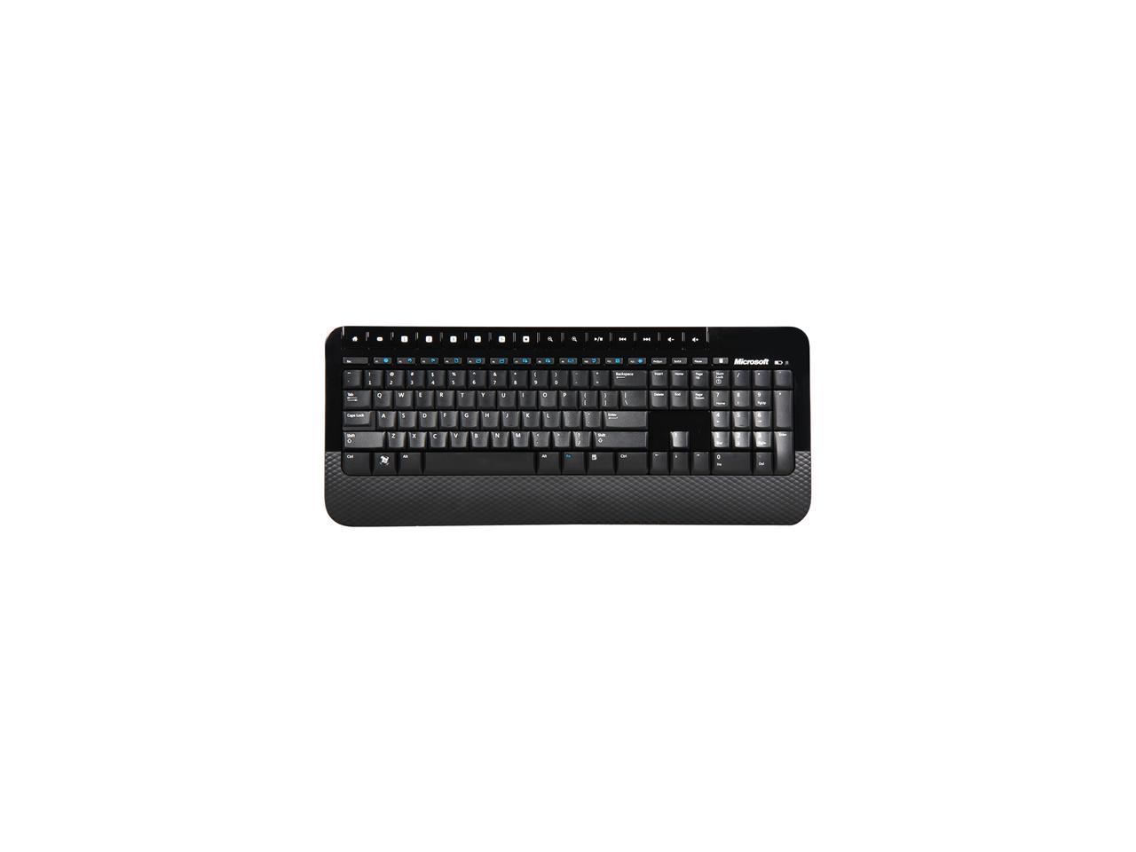 Microsoft Wireless Desktop 2000 M7J-00001 Black 104 Normal Keys USB RF Wireless Ergonomic Keyboard & Mouse