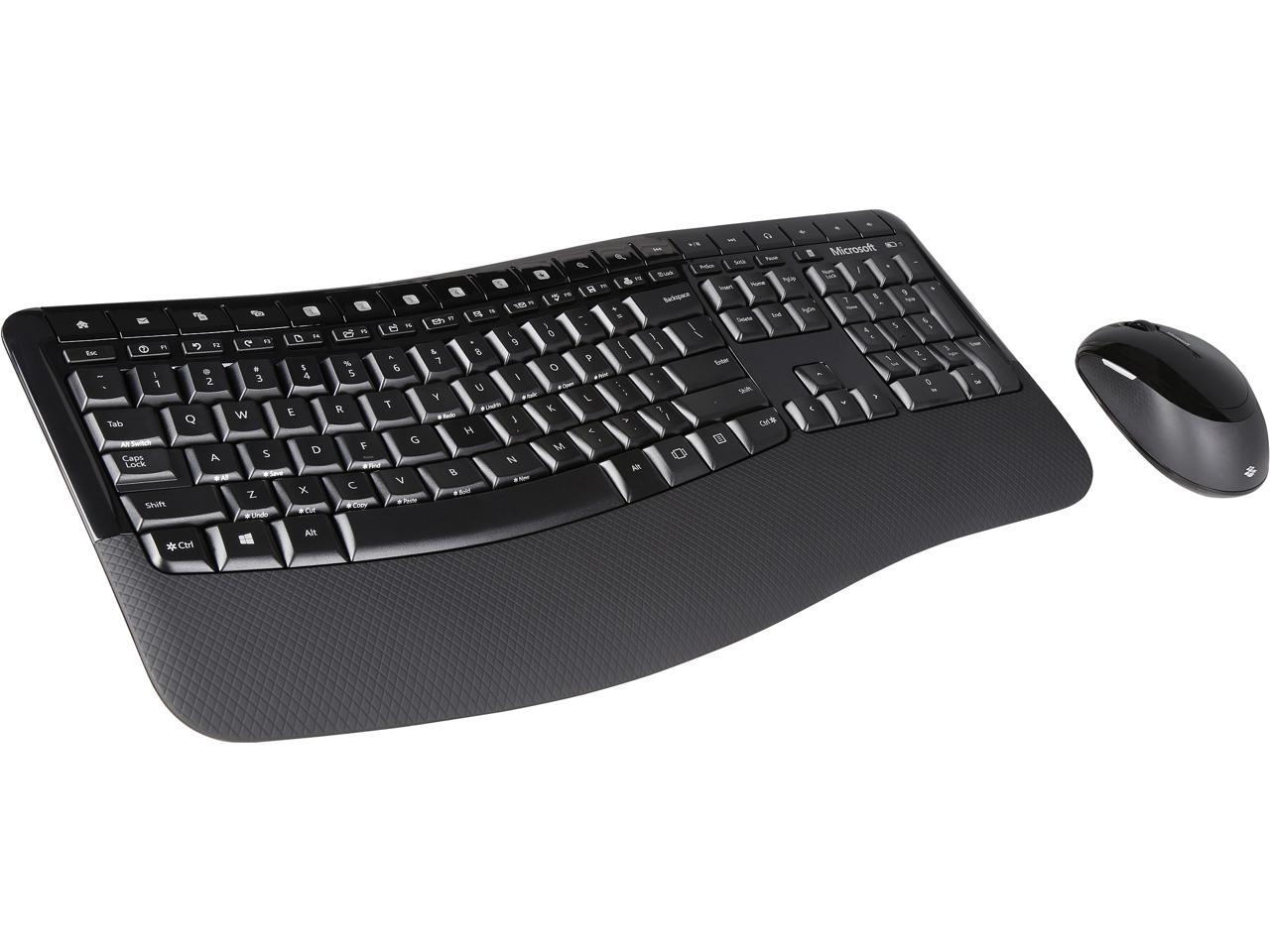 Microsoft Comfort Desktop 5050 PP4-00001 Black USB RF Wireless Ergonomic Keyboard & Mouse