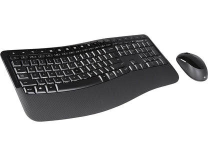 Microsoft Comfort Desktop 5050 PP4-00001 Black USB RF Wireless Ergonomic Keyboard & Mouse