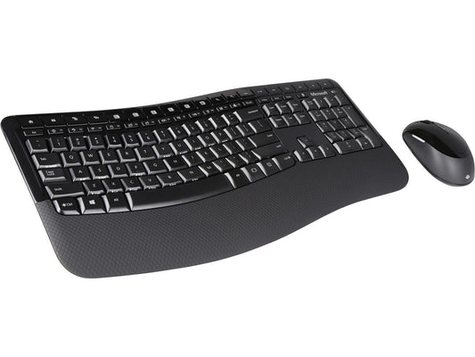 Microsoft Comfort Desktop 5050 PP4-00001 Black USB RF Wireless Ergonomic Keyboard & Mouse