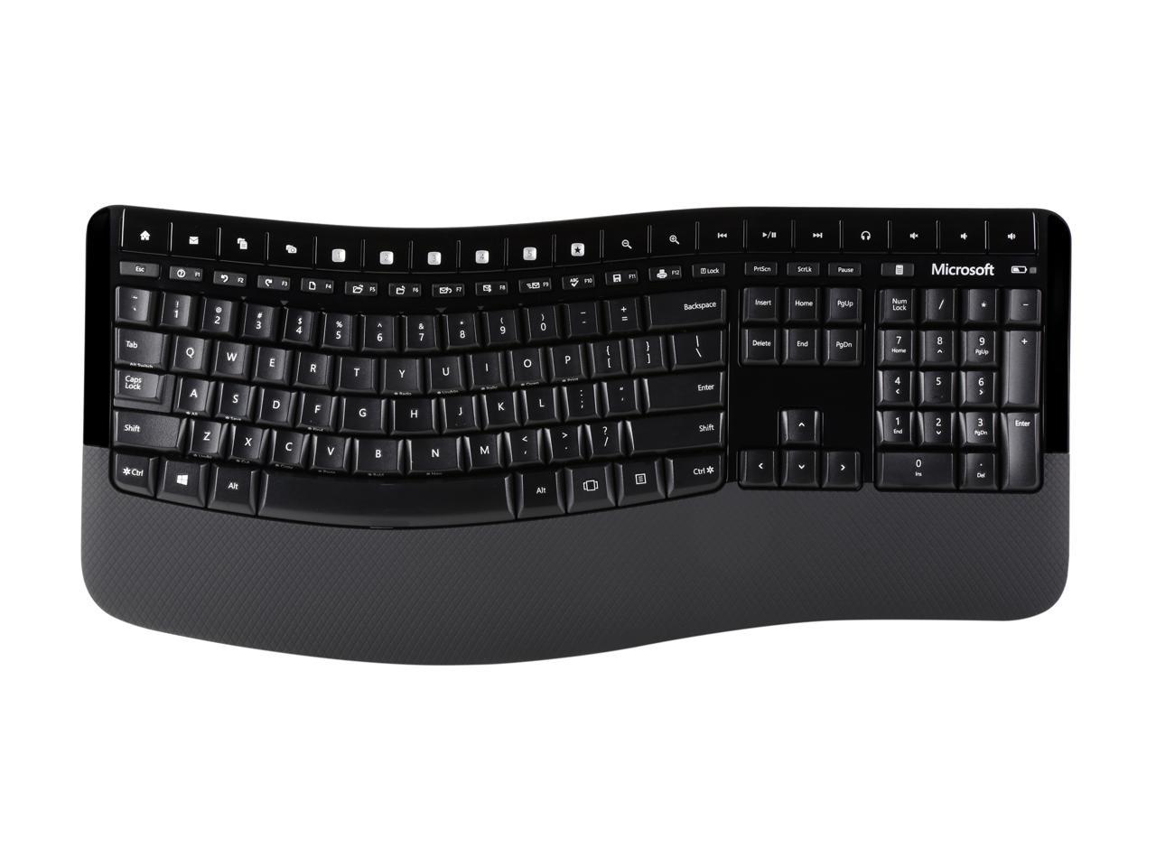 Microsoft Comfort Desktop 5050 PP4-00001 Black USB RF Wireless Ergonomic Keyboard & Mouse