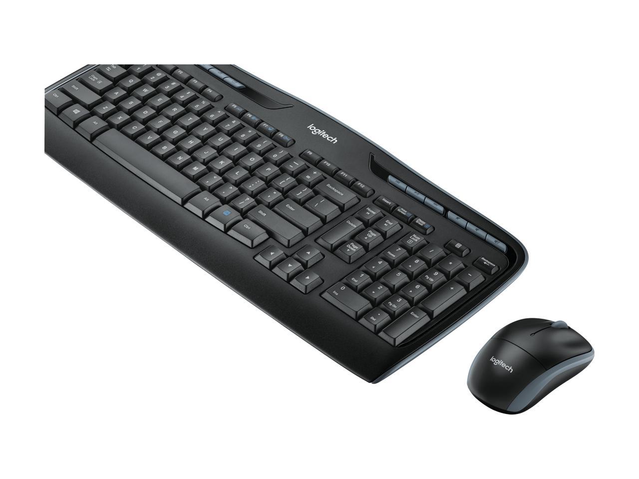 Logitech MK320 2.4 GHz Wireless Keyboard and Mouse Combo - Black