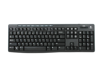 Logitech MK200 Wired Keyboard and Mouse Combo - Black