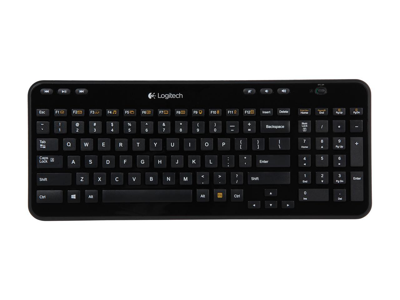 Logitech K360 2.4GHz Wireless Keyboard - Black