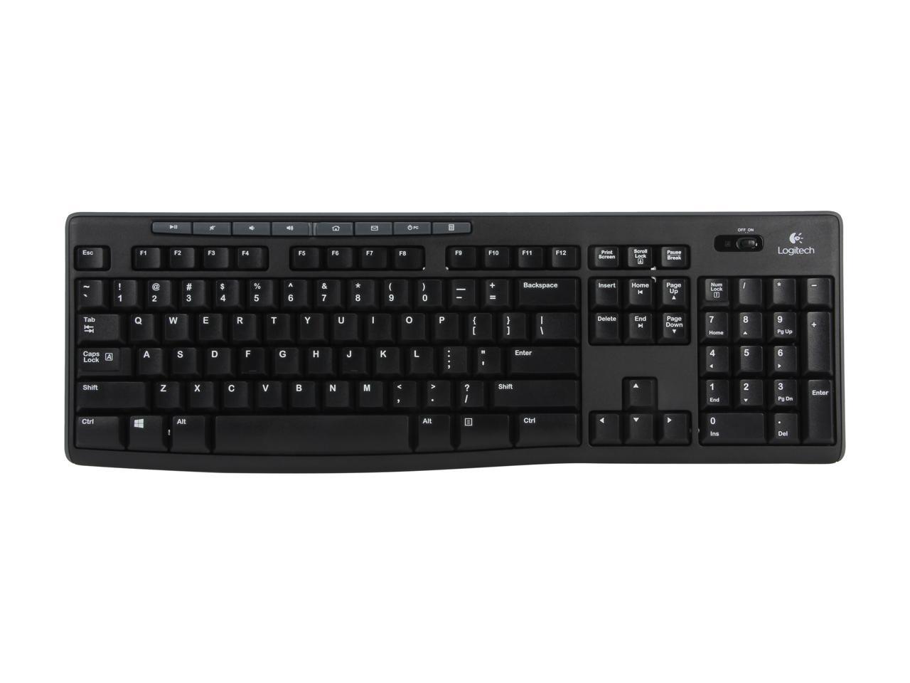 Logitech MK270 Wireless Keyboard and Mouse Combo 920-004536 - USB 2.0 RF Wireless Ergonomic Keyboard & Mouse
