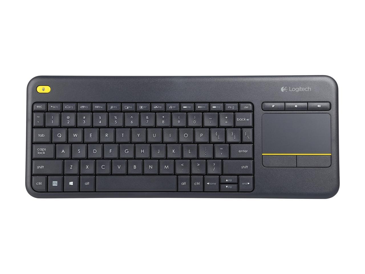 Logitech K400 Plus Wireless Touch Keyboard with Built-In Touchpad for Internet-Connected TVs