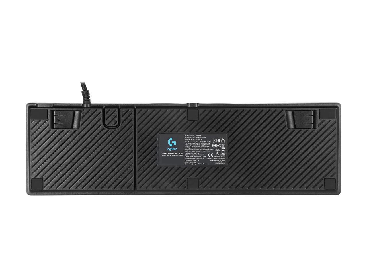 Logitech G513 RGB Backlit Mechanical Gaming Keyboard with GX Blue Clicky Key Switches (Carbon)