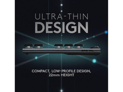 Logitech 920-009529 G915 Tenkeyless LIGHTSPEED Wireless RGB Mechanical Gaming Keyboard - Clicky Switch