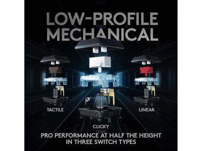 Logitech 920-009529 G915 Tenkeyless LIGHTSPEED Wireless RGB Mechanical Gaming Keyboard - Clicky Switch