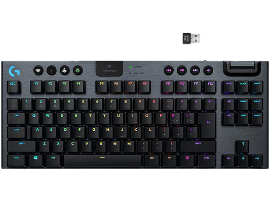 Logitech 920-009512 G915 Tenkeyless LIGHTSPEED Wireless RGB Mechanical Gaming Keyboard - Linear Switch