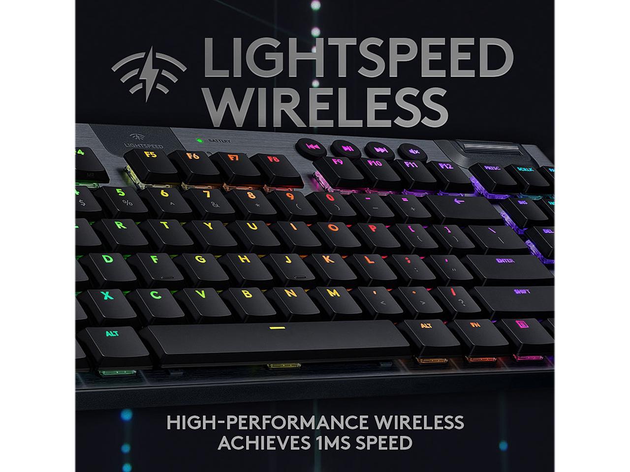 Logitech 920-009512 G915 Tenkeyless LIGHTSPEED Wireless RGB Mechanical Gaming Keyboard - Linear Switch
