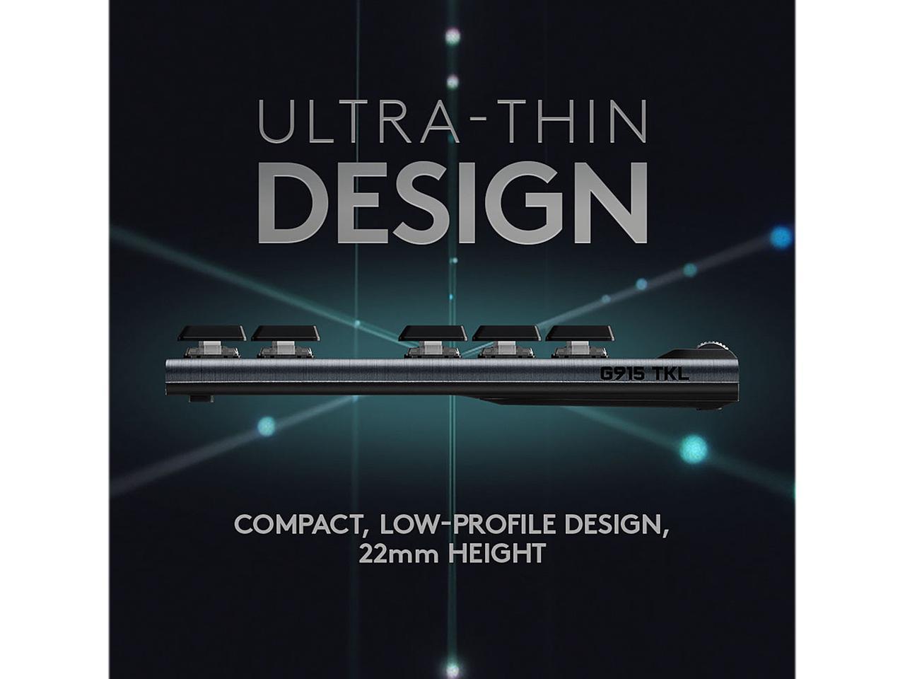 Logitech 920-009495 G915 Tenkeyless LIGHTSPEED Wireless RGB Mechanical Gaming Keyboard - Tactile Switch