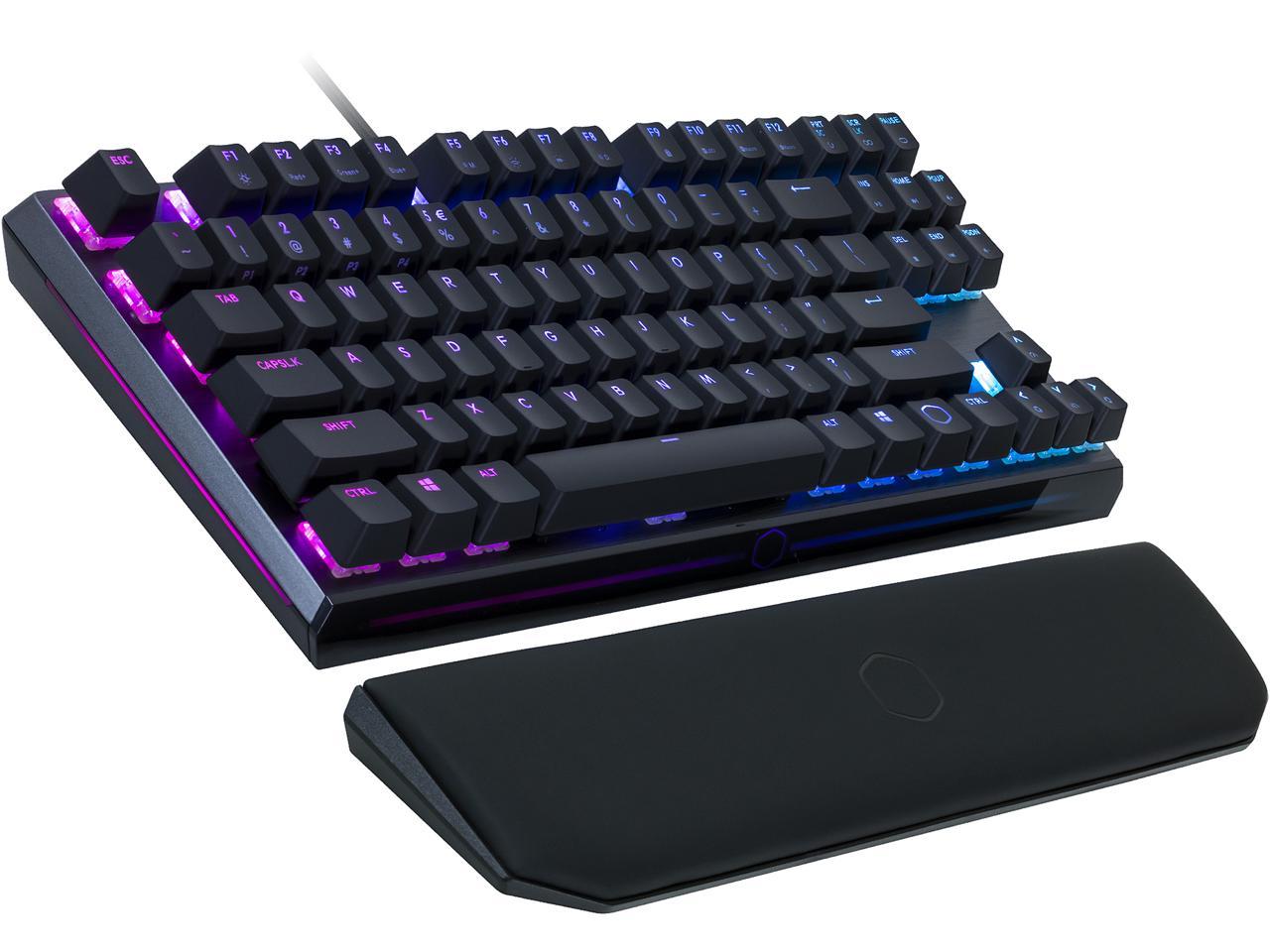 Cooler Master MK730 Tenkeyless Gaming Mechanical Keyboard with Cherry MX Red, RGB Per-Key lighting and Removable Wrist Rest